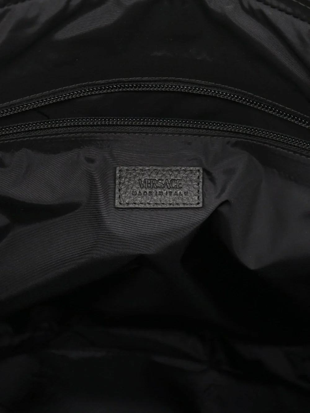 Versace Medusa Briefcase Document Case Black Grainy Leather New